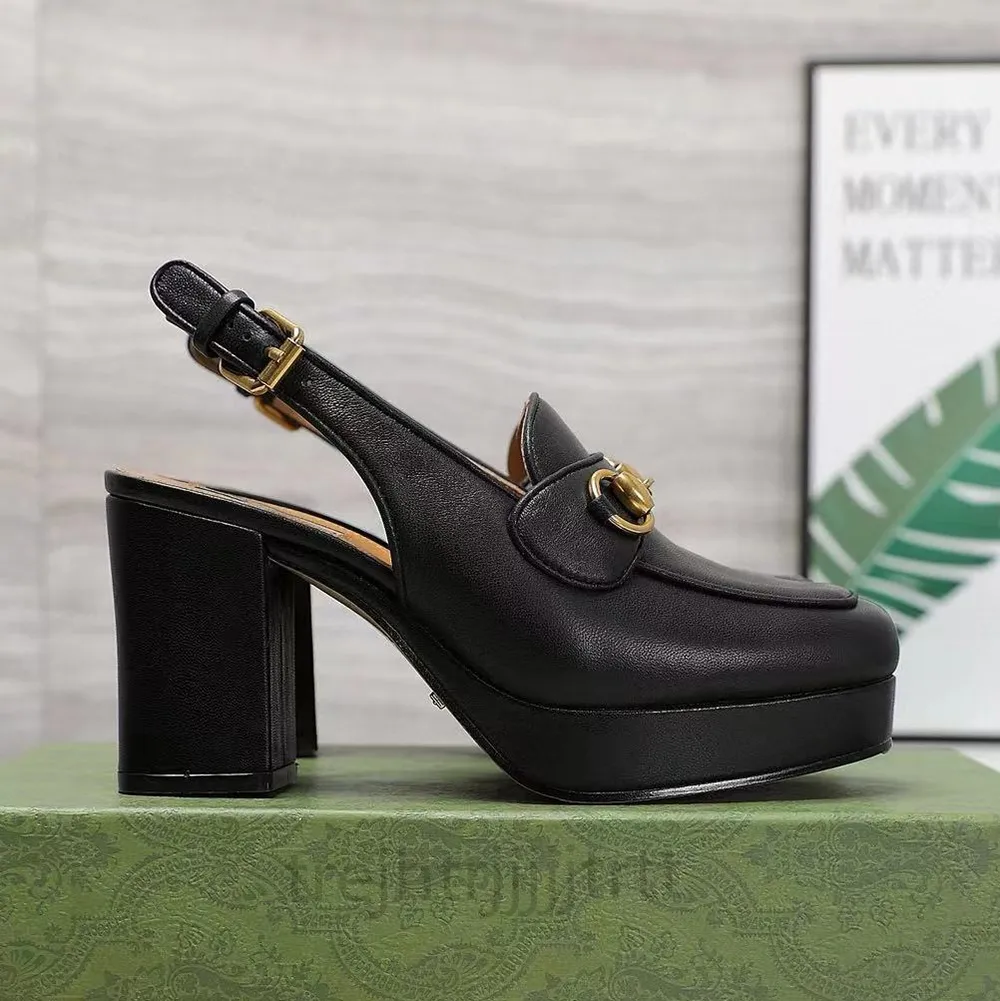 Block heel designer shoes store