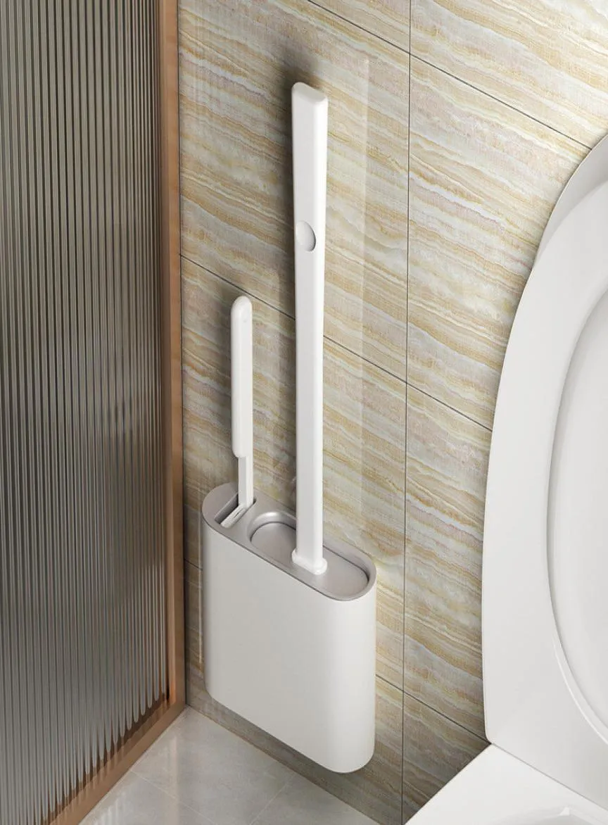 Pusher de vaso sanitário TPR pendurado na parede Conjunto de silicone Cervles de limpeza de banheiros Canto limpa4349874