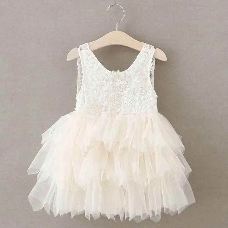 Dopklänningar Baby Dress White First Baptist Christmas Girl Lace Birthday Party Children Summer Tutu Q240507