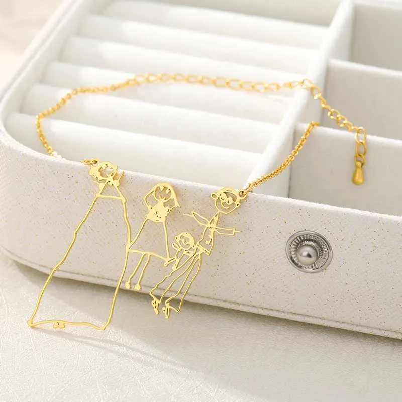 Pulseras Cus Nombre Joyería Acero Inoxidable Escritura A Mano Firma Imagen Placa De Identificación Pulsera De Dijes Amantes Mejores Amigos_voghion.com