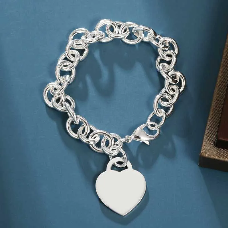 Chain Classic Heart S925 Silbers Hochzeit Schmuck Bestes Geschenk Q240507