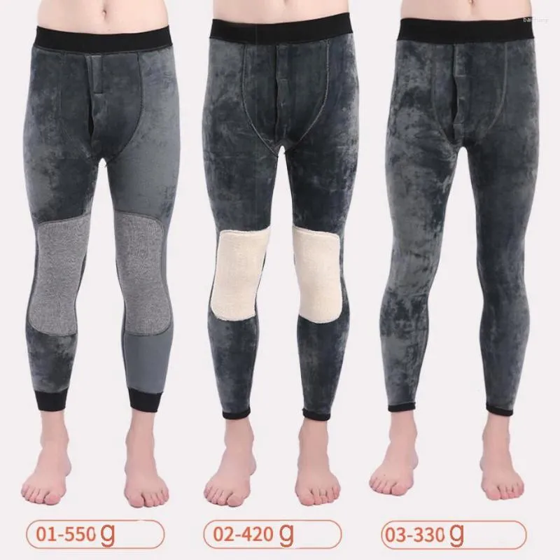 Biancheria intima termica maschile 4xl da 500 g di velluto invernali spessi leggings invernali di gambe cimpili lunghi e taglie forti pantaloni caldi uomo 632