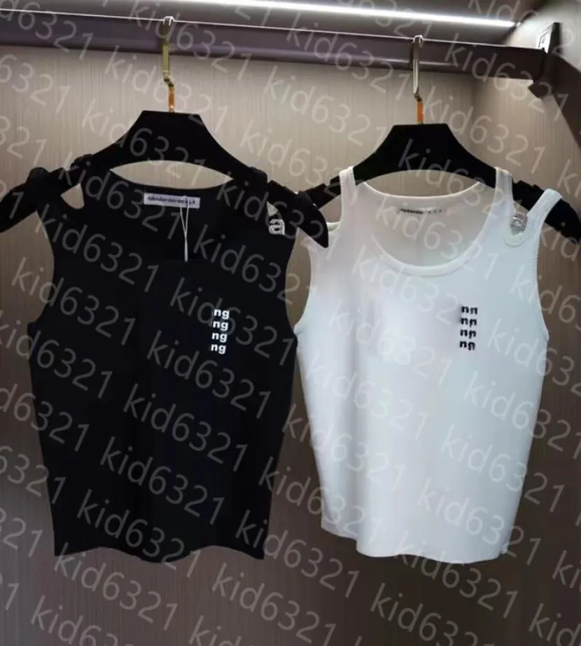 Damen Unterwäsche -Tanks runden Hals Jugend Kurzarm T -Shirt Sexy Colarbone Exponierte kurze Strick -Suspender Vest1614070