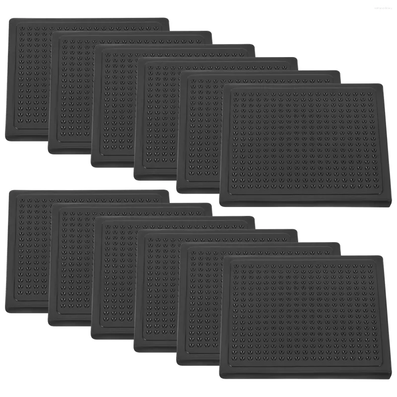 Tapis 12 pcs carrés de plancher carré de sol carré autocollant antidérapant autocollant des autocollants de tapis non skid