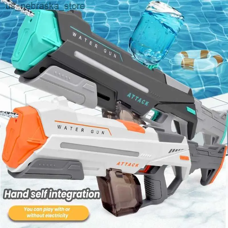 Sand Play Water Fun Summer Summer Adulto Gun Shooting Shooting Toy com iluminação 2024 Novo presente de piscina de grande capacidade Q240408