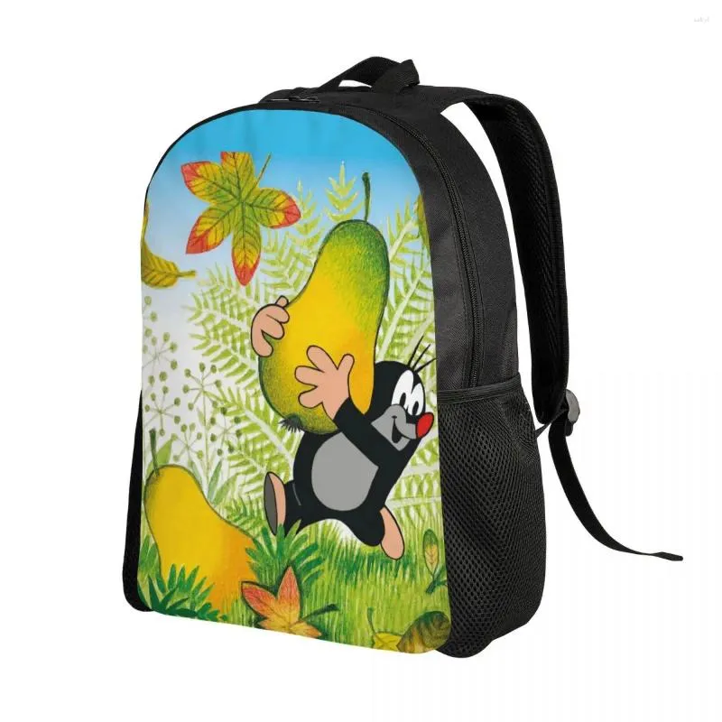 Backpack Cute Cartoon Mole Travel Men Women School Computer Bookbag Krtek Little Maulwurf College Student Daypack Bags