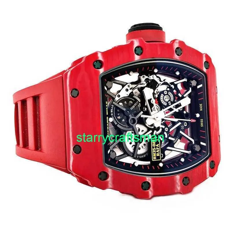 RM Luxury Watches Mechanical Watch Mills Мужские часы Full Hollow Men Series Watch Automatic Mechanical Watch RM35-02 RAFAEL NA ST0K