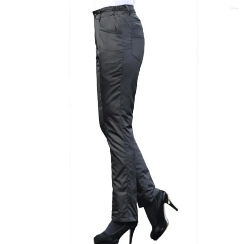 Spodnie damskie 90% uchylone wyściełane kobiety Zimowe wysoką talię elastyczne proste noga Slim, ciepłe, grube spodnie Kobiet puffer