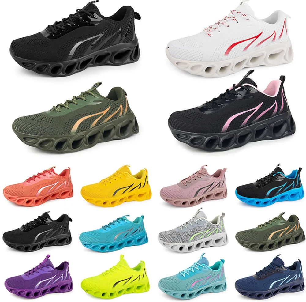 Men Dames Running Shoes Fashion Trainer Triple Black Wit Rood Geel Purple Green Blue Peach Teal Purple Pink Fuchsia Ademende sport sneakers