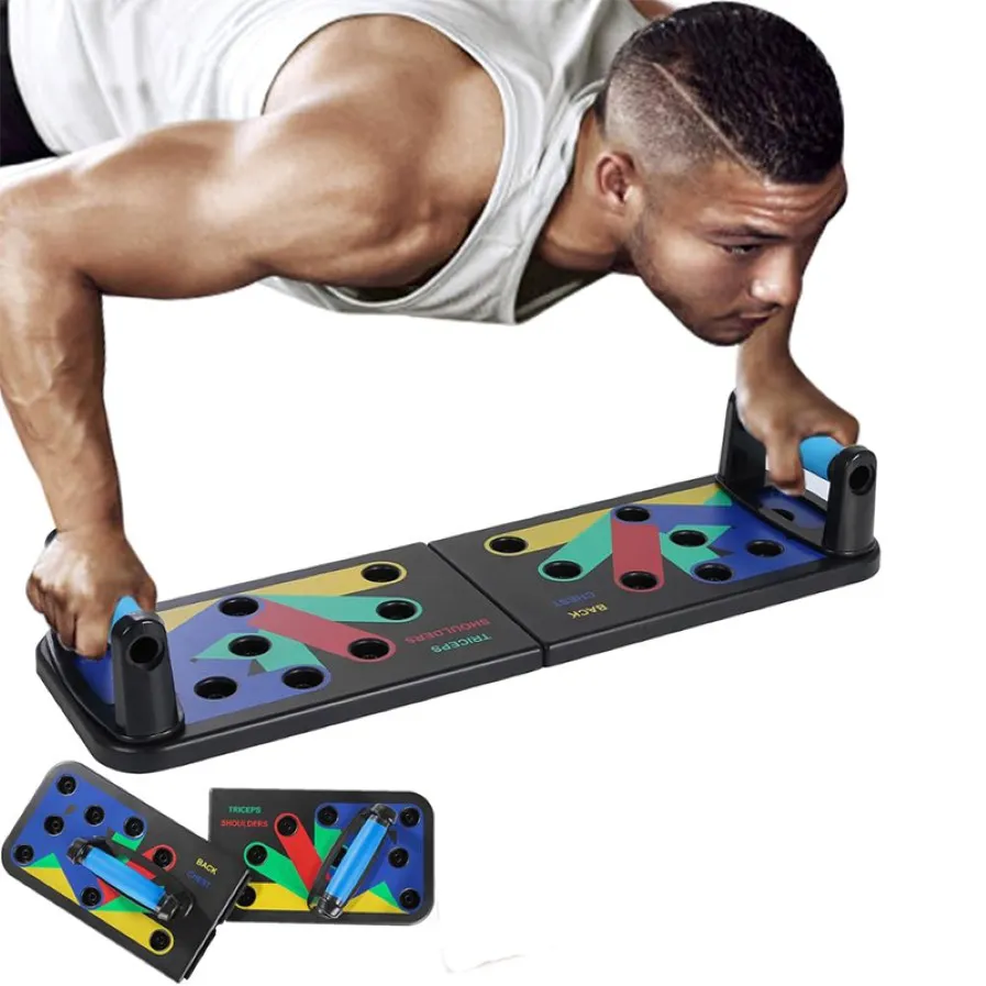9 In 1 Push Up Rack Training Board ABS Abdominale spier Trainer Sport Home Fitness Equipment for Body Building Training Oefening 253s