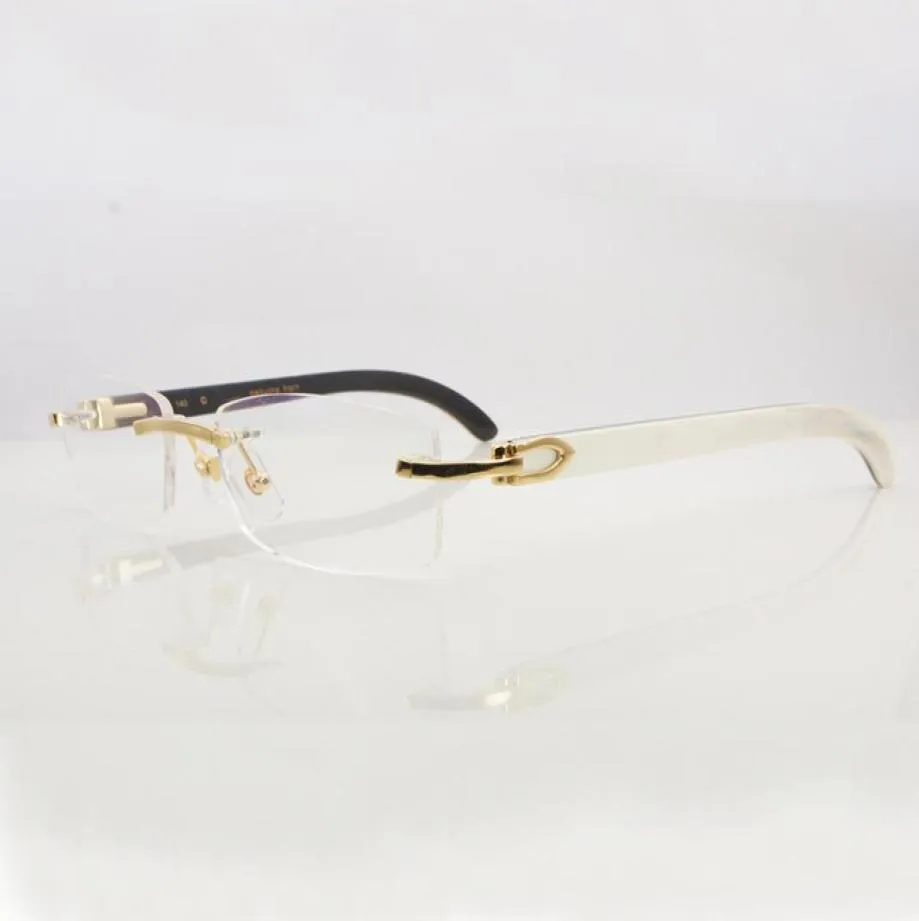 70 Off Store en ligne Clearyey Lunes Frames for Men Women Accessories Rimless Natural Buffalo Horn Gold Transparent Eyegl4324881