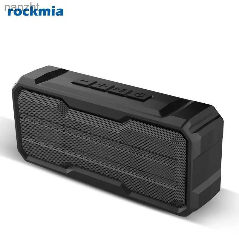 Haut-parleurs portables en haut-parleurs de téléphone portable Rockmia EBS-305 Bluetooth portable En haut-parleur Bluetooth 1200mAh Black Emperproof Bluetooth En haut-parleur Power Bass WX