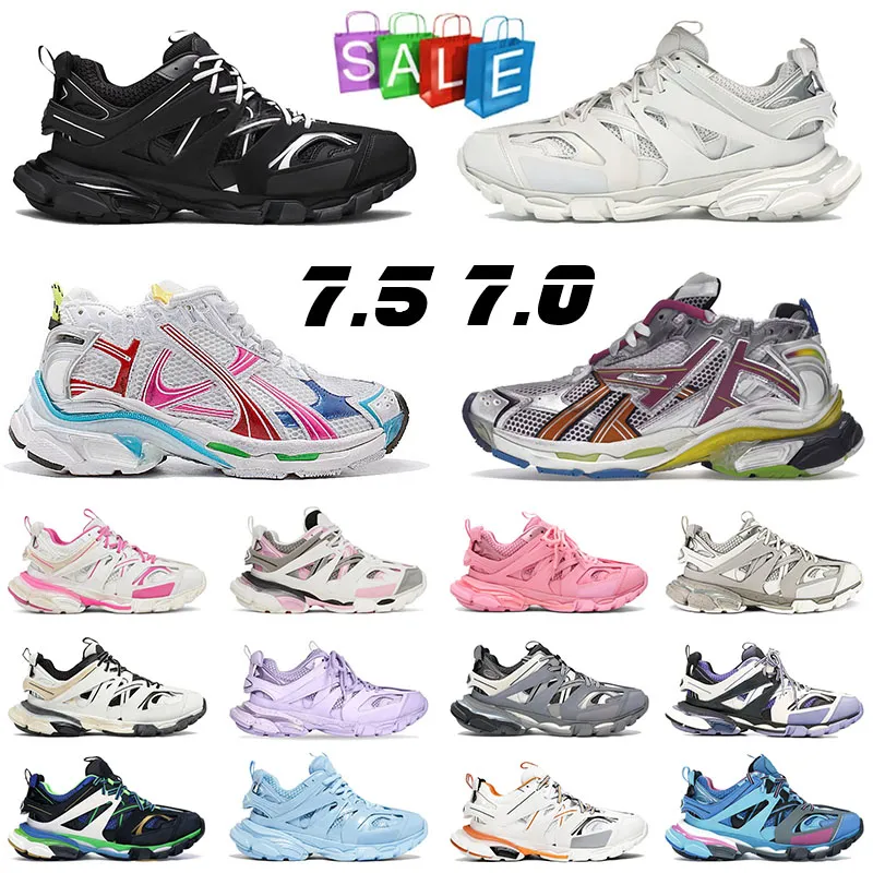 Runner 7 7.5 3 Designer Shoes Woman Track Runners Multicolor Pink All Black White Balencigaa Light Blue Beige Green Womens Mens Shoes Orang Sneakers Dhgate