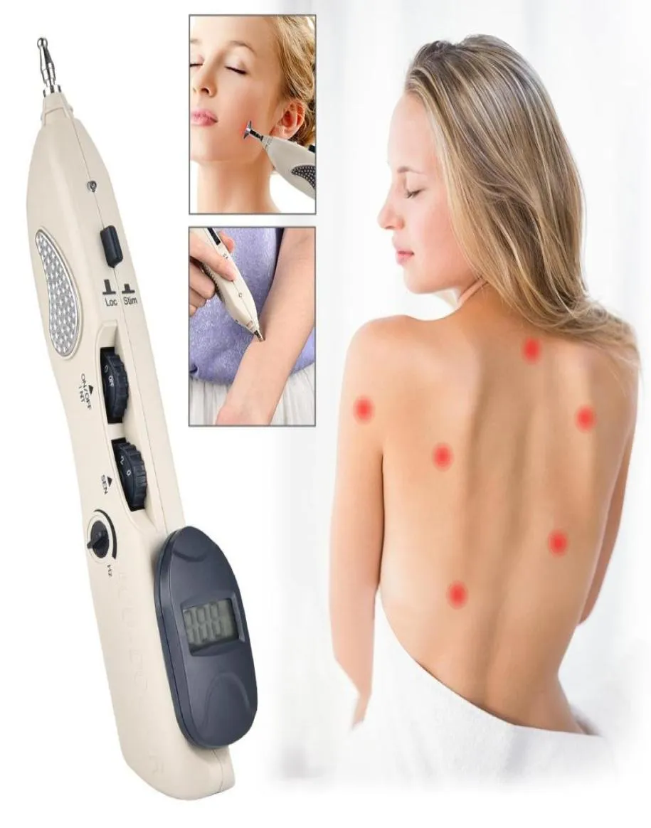 Upgrade wiederaufladbarer Massagem ACU Pen Point Detektor Digitale Anzeige Elektronische Akupunktur -Nadel -Punkt -Stimulatormaschine New1782871