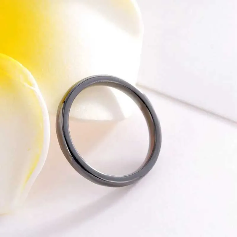 Anelli per matrimoni 3mm rosa blu anelli in ceramica sottile bianca nero per donna Minimalista semplice Stio liscio Dimensioni 4 5 6 7 8 9 10 11 No Fade
