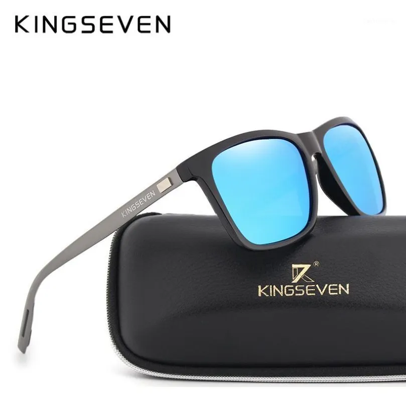 Zonnebrillen kingseven 2021 mode aluminium TR90 gepolariseerde vrouwen unisex vierkante mannen ontwerper UV400 rijden zonnebrillen