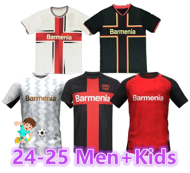 24 25 Bayer 04 Leverkusen Soccer Jerseys 2023 2024 Home Away Third Demirbay Wirtz Bakker Bailey Home Ch Aranguiz Paulo Schick Football Shird Kits88