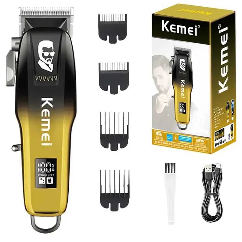 Shavers électriques Kemei 709a Mens Hair Professional Clipper Gradient Hair Hair Clipper Corde Cordon Barber est rechargeable T240507