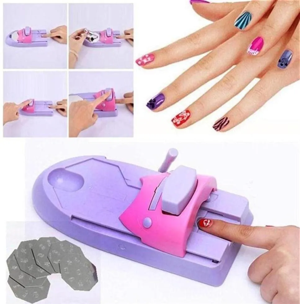 Imprimante d'ongle portable bricolage Art Tamping Tool outil de vernis à ongles Décoration Imprimante Machine Nail Stamper Set258W271M4582248