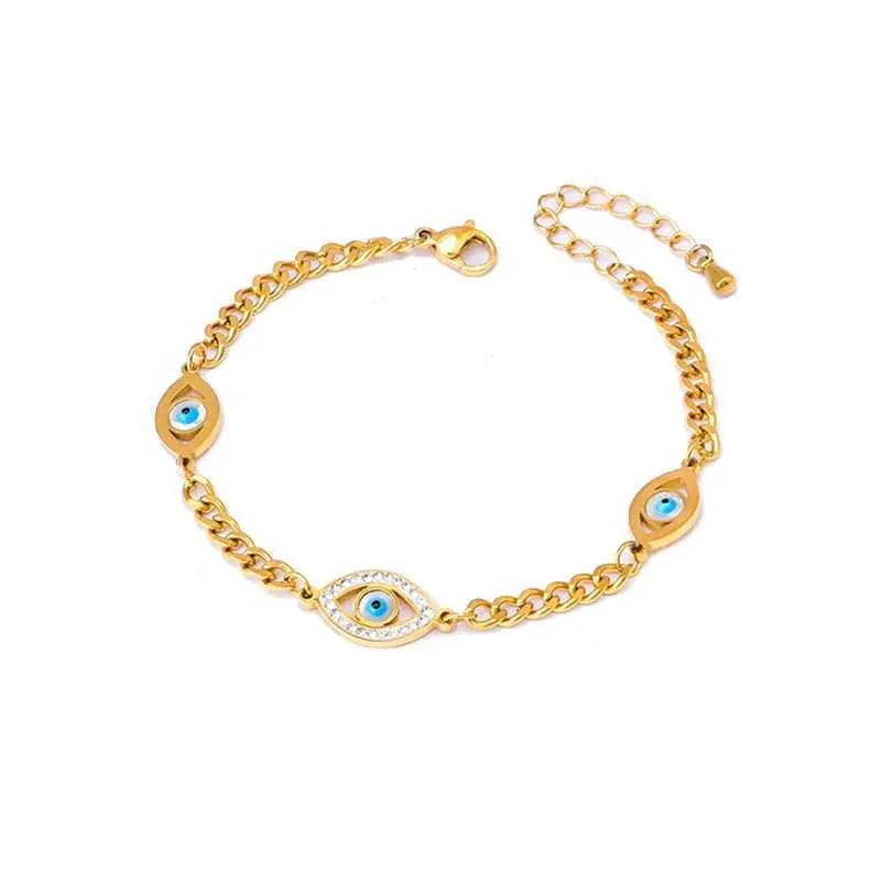 Súprava šperkov evil eye z nehrdzavejúcej ocele so zirkónom_voghion.com