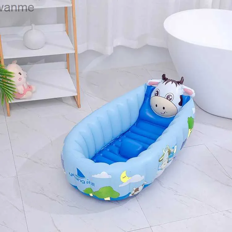 Badkarplatser Happy Flute Baby Swimming Bathtub Childrens Portable Outdoor uppblåsbara WX8545