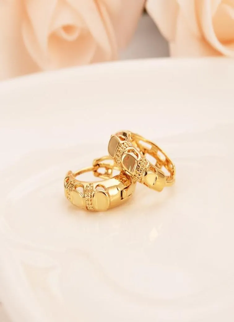 Nouveau design Big Hoop Earring Fine Gold GF Ed Ed pour femmes Girls Romantic Punk Party Jewelry Wedding Gift8377027