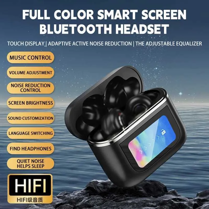 Cep Telefonu Kulaklıklar V8 Dokunmatik Ekran Kablosuz Bluetooth 5.3 Kulaklıklar HIFI Stereo Oyun Kulaklıklar Spor Kulaklıkları TWS Gürültü İptali Kulaklıkları J240508