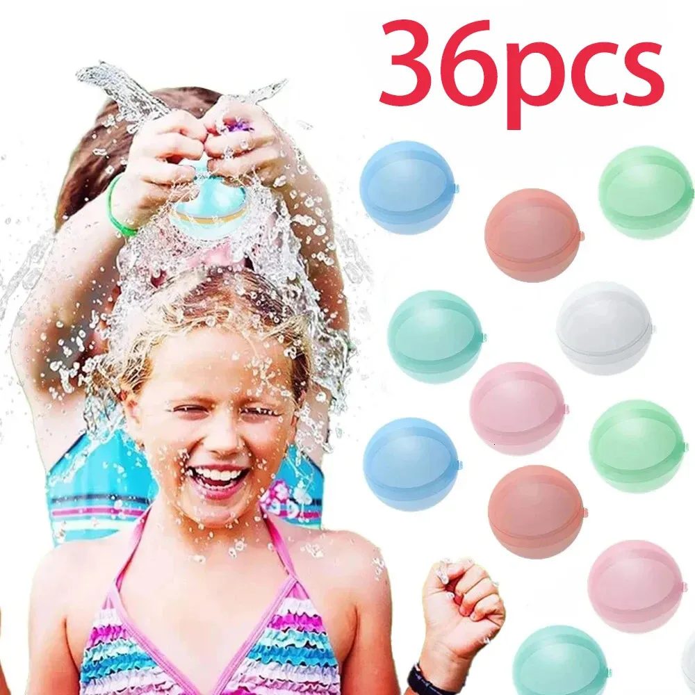 Reusable Water Balloons Refillable Balloon Quick Fill Self Sealing Bomb Splash Balls for Kids Swimming Pool 240418