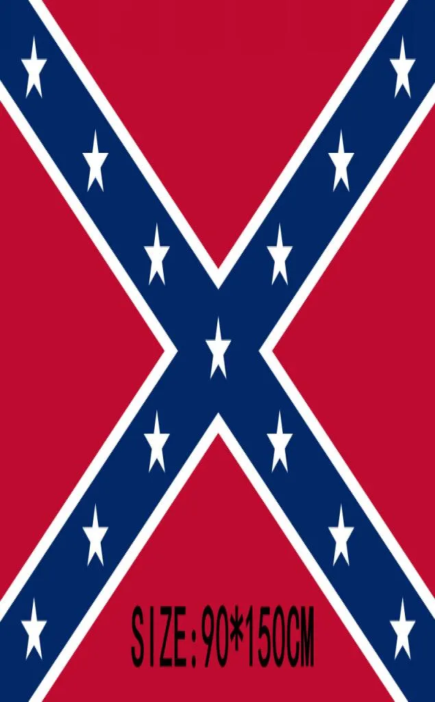 Flag confederata della guerra civile bandiera confederata bandiere di battaglia confederate a due lati bandiera nazionale di poliestere di poliestere 90x150cm2812568