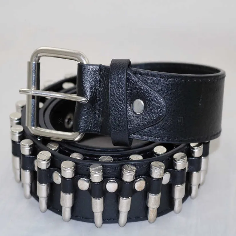 Huobao Nieuwe punk Bullet Belts Men Hip Hop Rivet Belt Male Pu Leather Rock Motorcycle Damesriem voor jeans ceinture femme q0630 195c