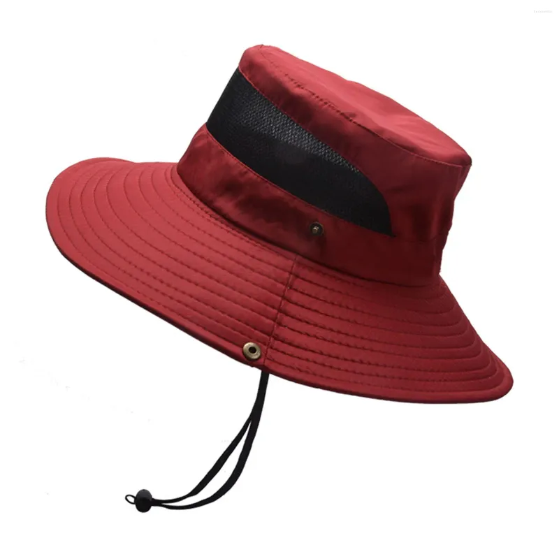 Chapeaux à bord large conçu de conception unique du pêcheur respirant du chapeau de pêcheur de randonnée pour femmes pour femmes pour femmes au soleil benny coréen mode