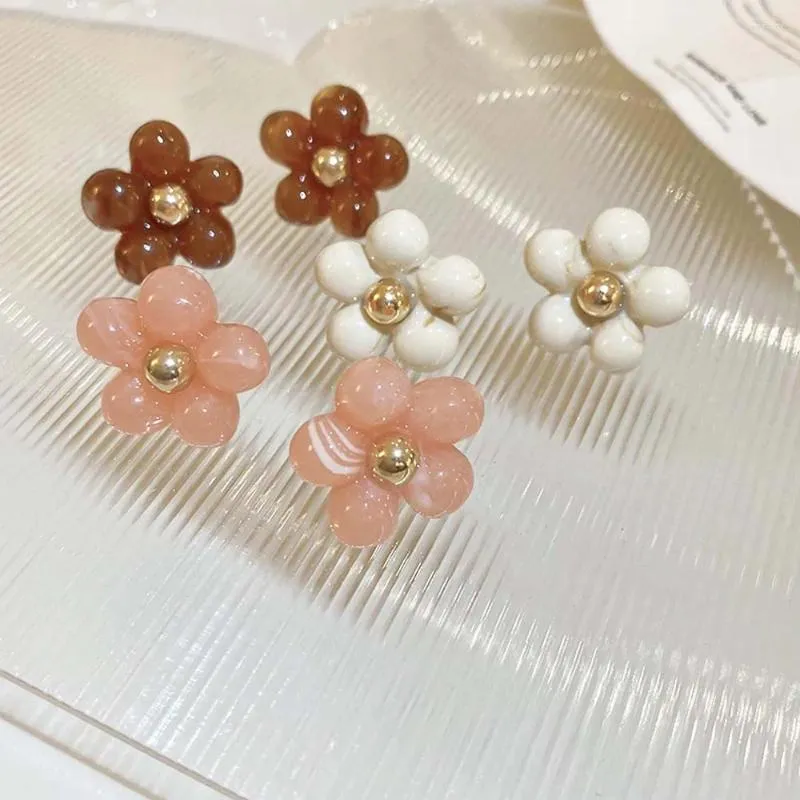 Boucles d'oreilles étalons fleurs à cinq petale fleur accessoires de bijoux doux