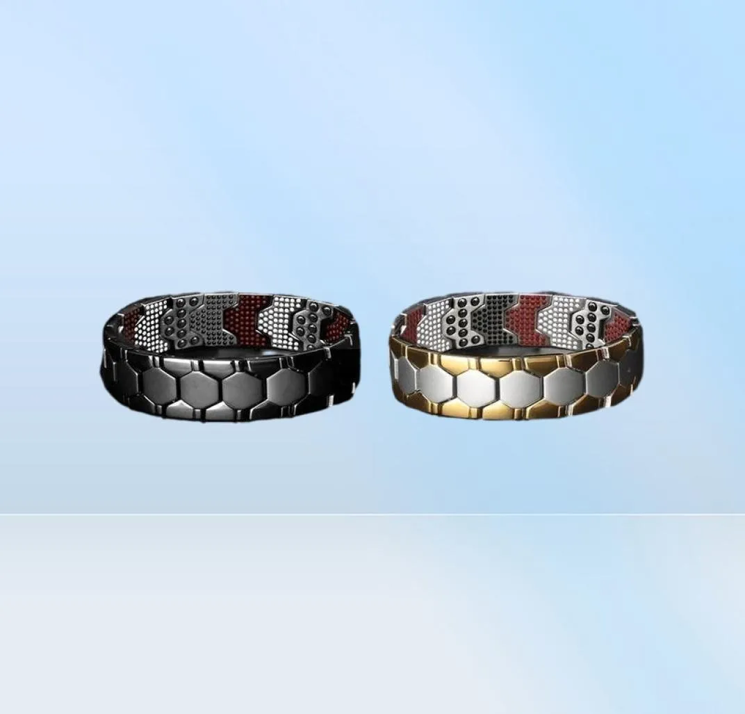 Bangle 660pcs Energy Stones Mens Titanium Bracelet Protecção de radiação de radiação magnética7383777