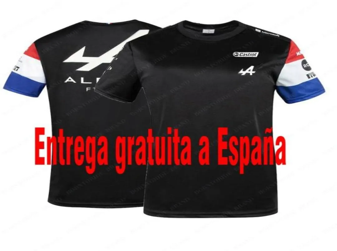 レーシングジャケット2021アルパインF1チームモータースポーツTシャツブルーブラック商品ジャージーチームライン半袖シャツ衣類4758082