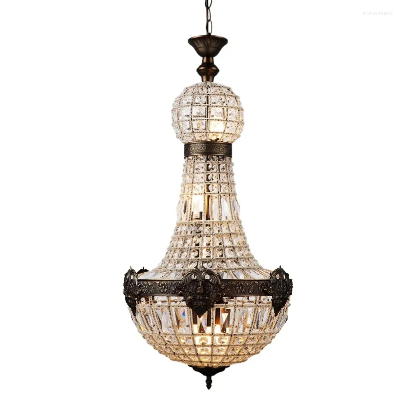 Kroonluchters Europa Retro Lustres Royal Empire Big Crystal Lamp Modern vintage kroonluchter lichten El woonkamer slaapkamer plafond