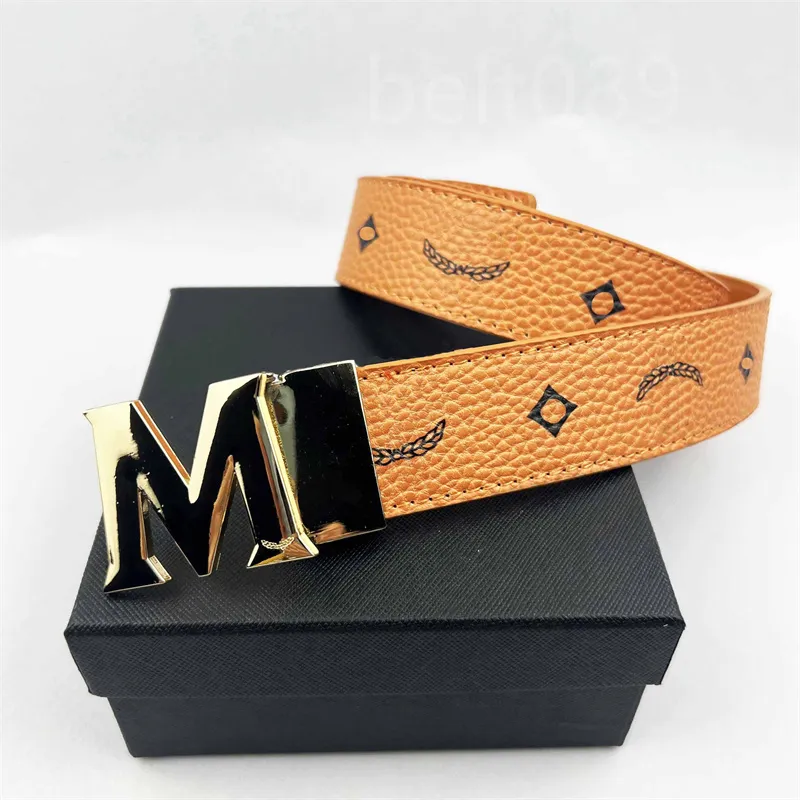 Mcmc Belt Luxury Designer Belt Buckle Fashion Genuine Leather Women ...