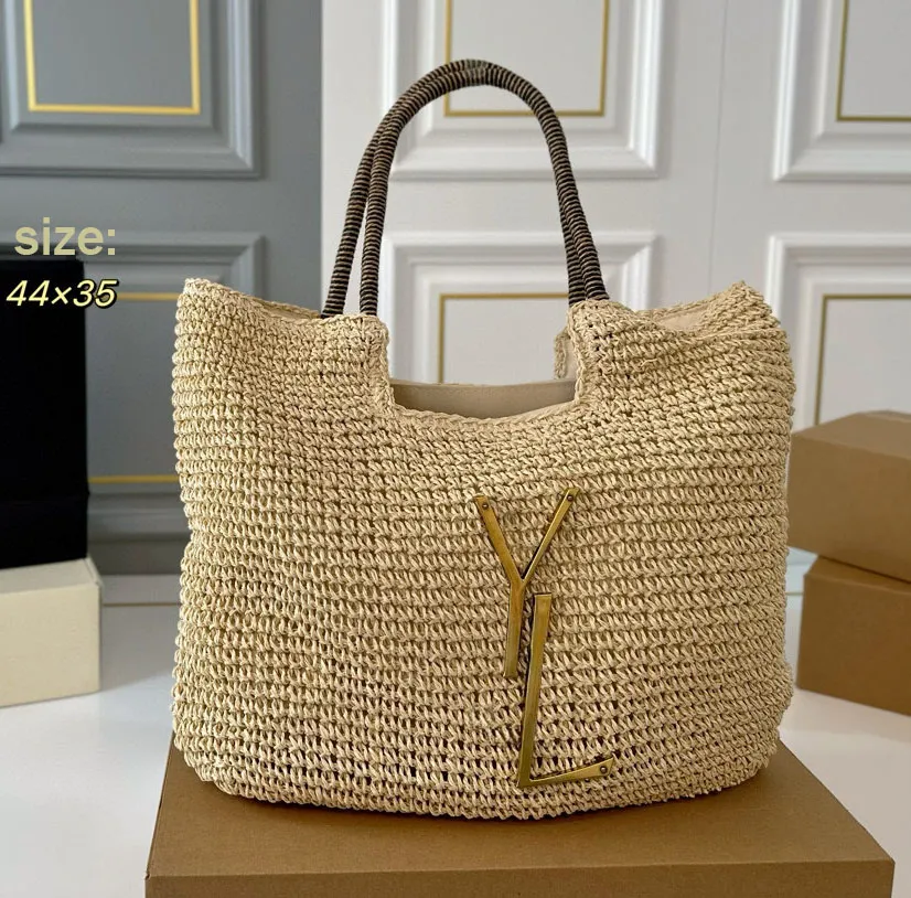 Women Straw Grass Beach Bags Fashion summer Mesh Hallow Out large capacity casual HOBO designer bags Vintage crochet womens casual bags