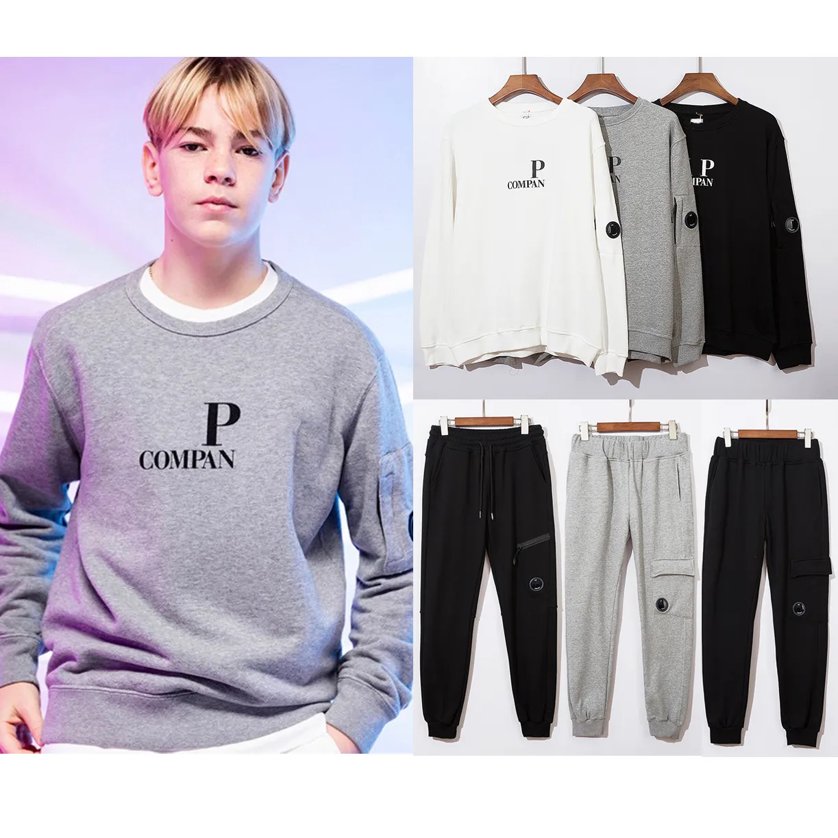 Bedrijfsontwerper Hoodie en broek sweatshirts Mens dames hiphop oversized jumpers hoody o-neck letters print mannen topkwaliteit Terry Sweater