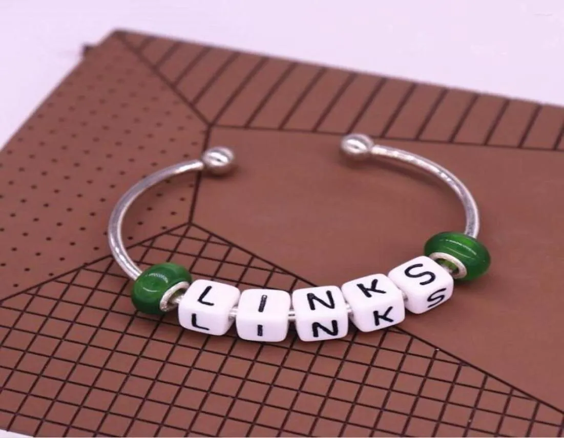 Bangle White Rose Sorority Organization Handmade Beaded The Incorporated LINKS Cuff Bangles3625284