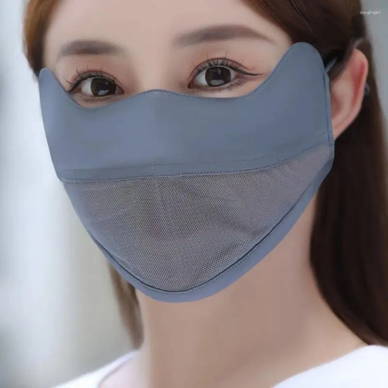 Szaliki siatkowe jedwabny szalik elastyczny stały kolor ochrony UV anty-UV pokrywka maska ​​krem ​​przeciwsłoneczna Własowanie