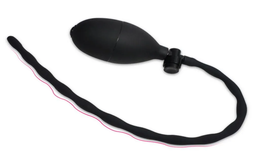 Riempimento della vescica maschile Silicone gonfiabile 33 cm a spina cavate a cavità cavalli di dilatori uretrali suoni che allungano giocattoli sessuali per adulti 5328512