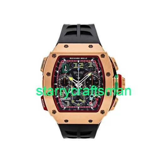 RM Luxury Montres mécanicales Watch Mills RM65-01 Code de temps automatique Regardez tous les roses Gold STH7
