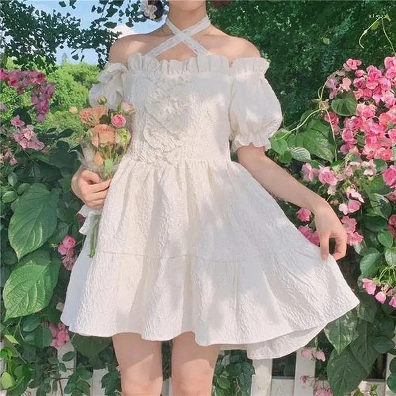 Partykleider weiß süße lolita kleide Frauen Patchwork Designer japanische weiche Fairy Girl Sommer Y2K Geburtstag für 2024