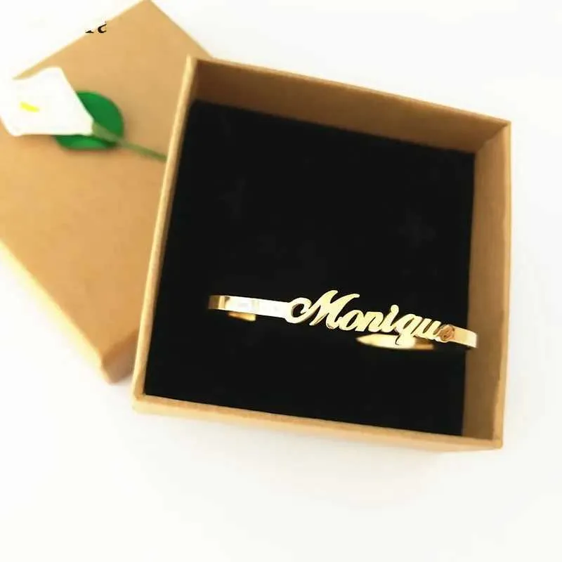 Braccialetti arabi Cus con fascino per donna Braccialetti personalizzati in acciaio inossidabile con nome Braccialetti BFF Gioielli pulsaras mujer moda_voghion.com