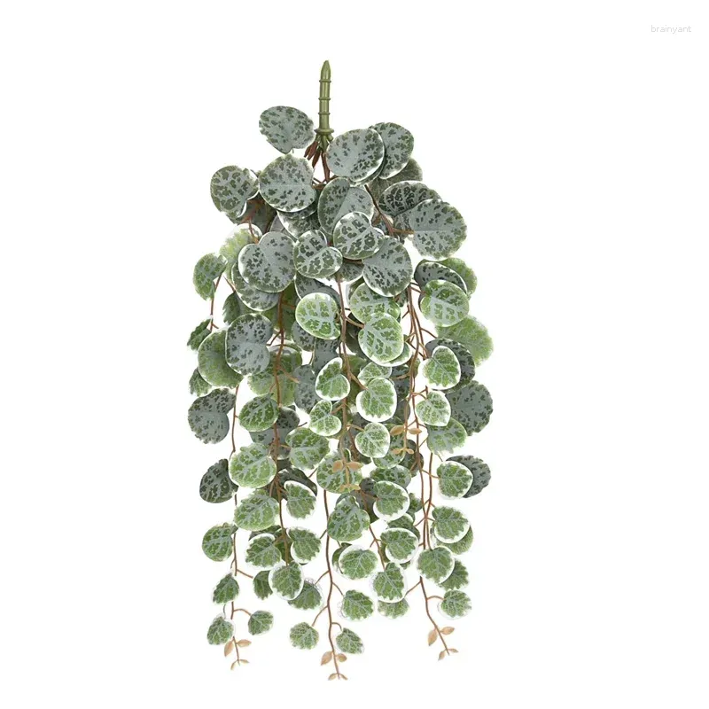 Dekorative Blumen 47 cm 3D gedruckt künstlich Eukalyptus Blätter Reben Urlaub Party Dekoration Simulation grüner Pflanzen Geldblattwand