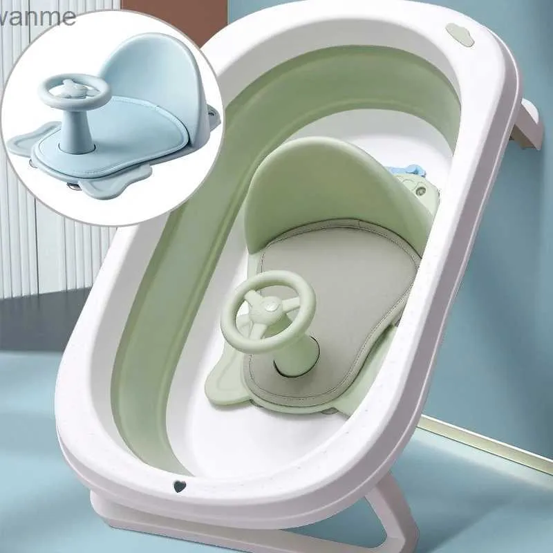 Les baignoires sont des sièges, la chaise de douche de bébé peut s'asseoir / s'allonger.La baignoire circulaire non glissante des nouveau-nés wx
