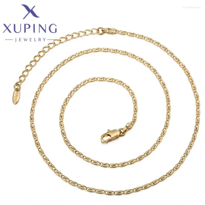 Colliers pendants xuping bijoux style mode Couronne en forme de couleur Gold Collier pour femmes Cadeaux de Noël d'anniversaire d'écolière