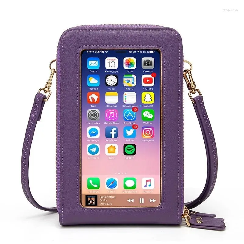 Taillezakken Het touchscreen mobiele telefoonpakket dame's grote capaciteit dubbele zero portemonnee handtaskaart crossbody voor vrouwen