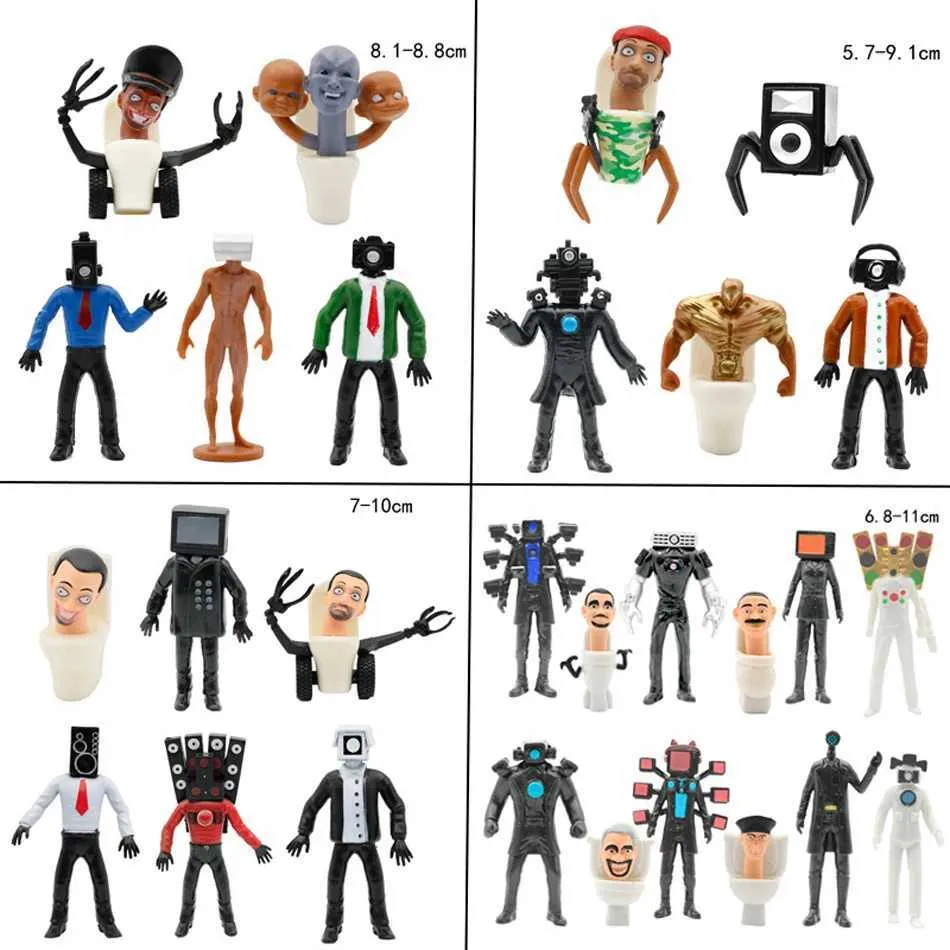 Action Toy Figures skibidi toilette man caméra homme figure TV Man haut haut-parleur mannequin camerramiman figures d'action décorations pvc poupée jouet collectionnable t240506