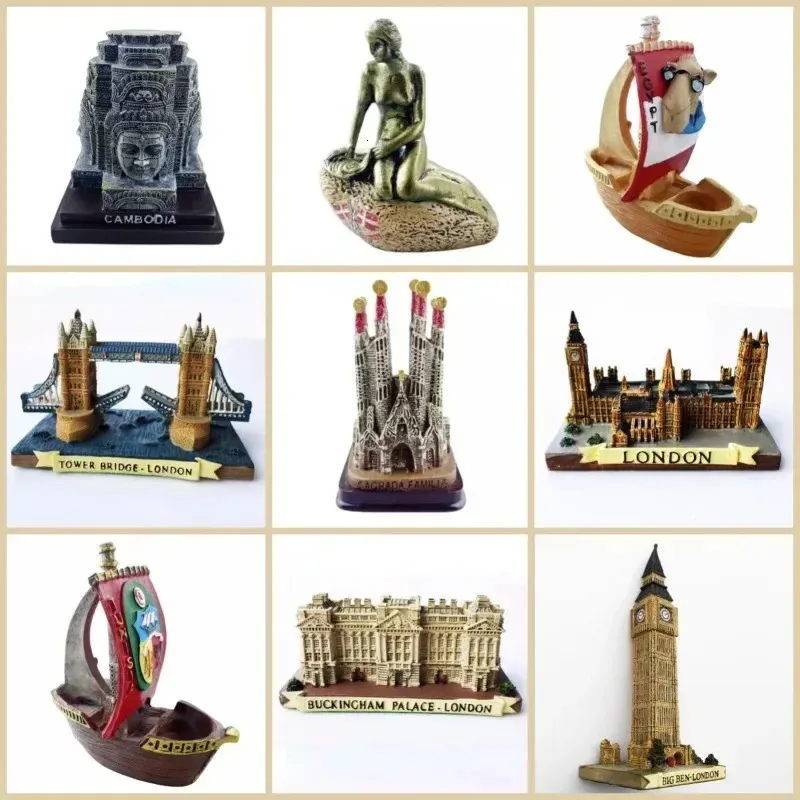 Pomnik miniaturowego Parlamentu Buckingham Tower Bridge Big Ben Model figur Angkor Wat i Holy Homes 240428